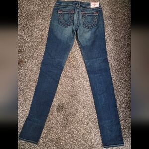 True Religion Women's Dark Blue Skinny Jeans Size 26 - Vintage 2008